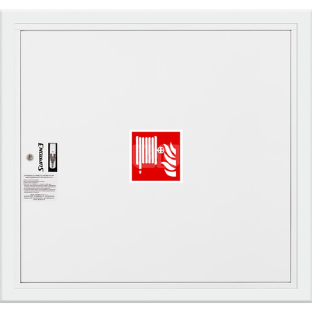 Hydrant DN33 wnękowy, wąż 20m, ocynk fasada,,zamek patent, RAL 9003