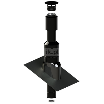 CONCEPT Rura powietrzno-spalinowa dł. 930 mm Ø 60/100 z zakończeniem pionowym do montażu z 75F901361