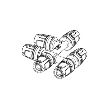 TECElogo - Trojnik krzyżakowy 20 x 16 x 16 mm