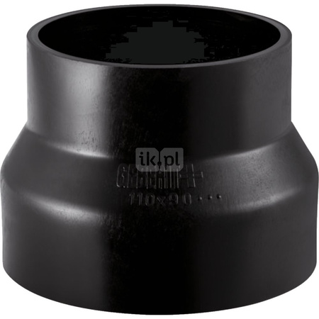 Zwężka symetryczna redukcja GEBERIT HDPE Polietylen x Polietylen 110mm x 56mm DN 100 (Króciec z tworzywa sztucznego do spawania/zgrzewania x Króciec z tworzywa sztucznego do spawania/zgrzewania)