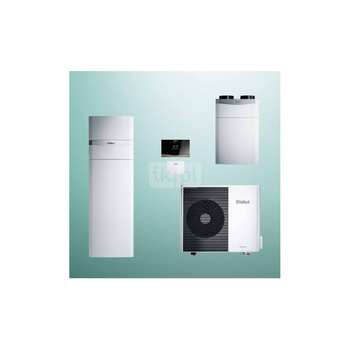 Pakiet Systemowy OZE - Pompa ciepła powietrzna powietrze-woda monoblok VAILLANT VWL 75/6A aroTHERM plus 7.0kW 400V + Centrala grzewcza uniTOWER VIH QW 190/6E + Rekuperator recoVAIR VAR 360/4 + Regulator sensoCOMFORT VRC 720