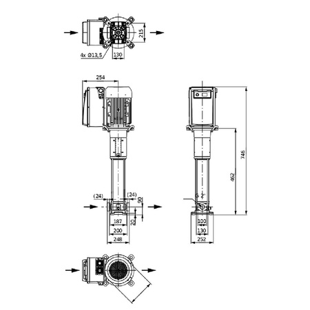 Wysokociśnieniowa pompa do wody w klasie IE4 Wilo-Helix VE 1602-1/16/E/KS