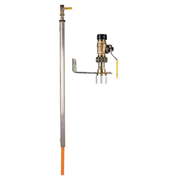 Przyłącze gazu polietylenowe, PE25 x kurek sferyczny DN15, L=1500, proste, ze wspornikiem