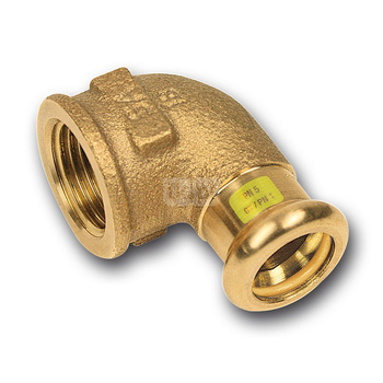 Kolano 90' SANHA Press Gas Miedź 22 mm x 1/2'' (ZW x GW)