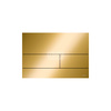 TECEsqaure II - przycisk spłukujący z metalu do WC, złoty optyczny połysk