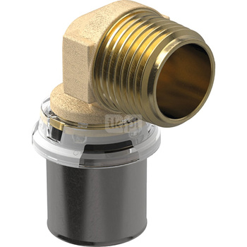 Kolano przejściowe Geberit Volex z gw.zewn. 90st. d20-R1/2