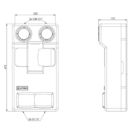 Grupa pompowa PrimoTherm 180-1 DN25, bez mieszania, bez pompy