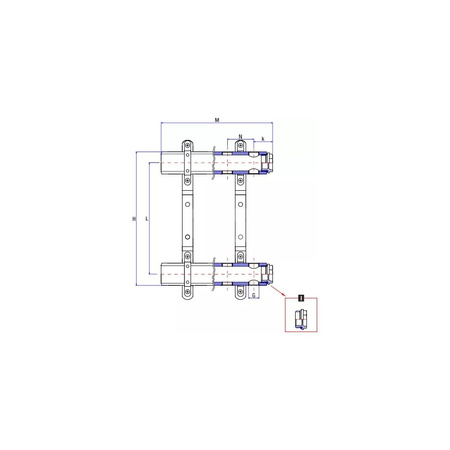 Rozdzielacz ogrzewania RUMET 70A 5 obwodowy