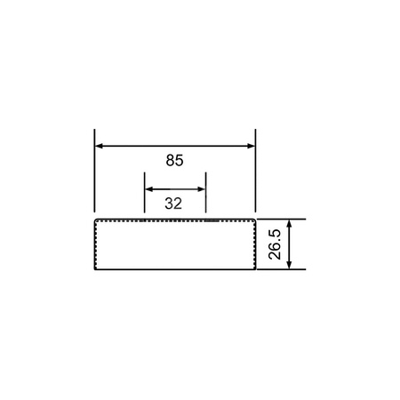 Rozeta maskująca mosiężna 32mm pokryta warstwą chromu