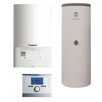 Pakiet - Kocioł gazowy jednofunkcyjny VAILLANT ecoTEC pro VC 186/5-3 kondensacyjny wiszący 5.7-20.0kW + Czujnik c.w.u.  + Regulator multiMATIC 700 + Zasobnik c.w.u W-E 220