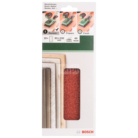 10-częściowy zestaw papierów ściernych do szlifierek oscylacyjnych K = 60