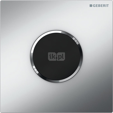 Elektroniczny zawór spłukujący Geberit do pisuaru, zasilanie bateryjne, Typ 10, chrom mat-chrom bł.