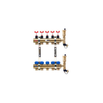 Rozdzielacz mosiężny do OP z przepływ. - QIK STANDARD II- 13 sekcji