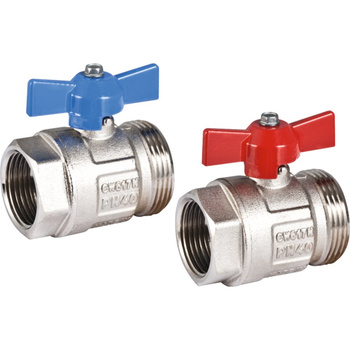 Zestaw zaworów kulowych Geberit (2 szt.): G1 niklowany