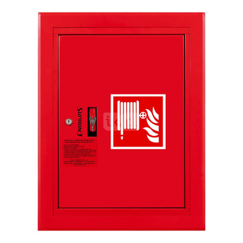 Hydrant DN52 wnękowy z kołyską, wąż 15m, zamek patent, RAL 3000