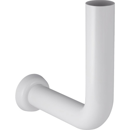 Rura spłukująca 90st. wysokozawieszona, z rozetką, biały-alpin