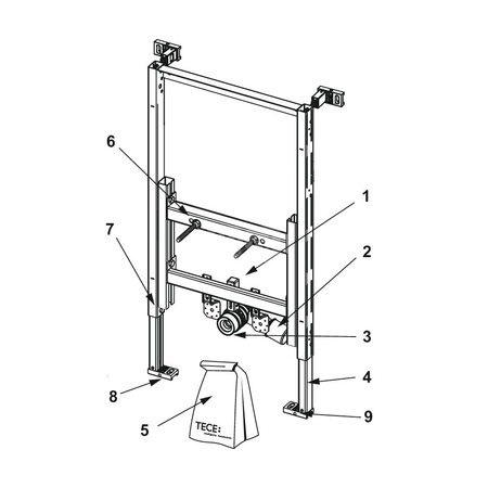 TECEprofil - uniwersalny stelaż pod bidet