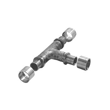 Złączka T 6 bar 110/63/110 zacisk. stal