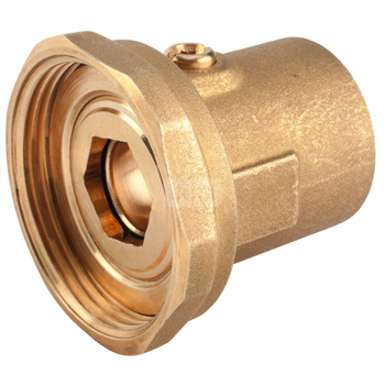 Zawór kulowy 1" z półśrubunkiem do pompy 6/4", z uszczelką