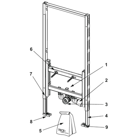 TECEprofil - uniwersalny stelaż pod bidet