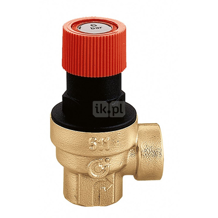Zawór bezpieczeństwa. Przyłącza z gwintem wewnętrznym, 1/2" 2 bar