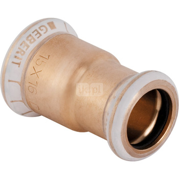 Mufa GEBERIT Mapress Kupfer przejściowa Miedź x Miedź 15mm x 14mm DN 12 x DN 12 (Mufa zaciskowa x Mufa zaciskowa)