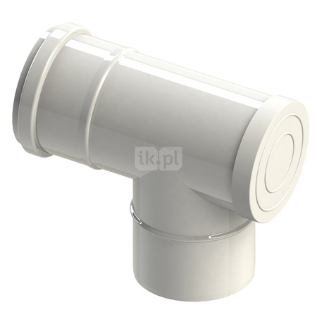 CONCEPT Trójnik rewizyjny powietrzno-spalinowy rozszerzający Ø 60/100 - Ø 80/125. 87°, PP