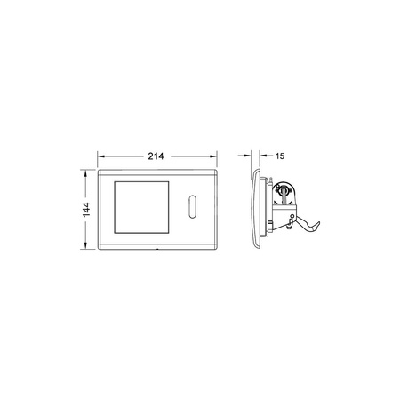TECEplanus - mechanizm spłukujący elektroniczny do WC, zasilanie 230/12 V, stal nierdzewna szczotkowana