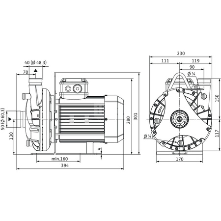 Pompa obiegowa Wilo-BAC 40-134-2.2_90/2-DM/R-2-IE3, dławnicowa o konstrukcji blokowej z przyłączem Victaulic. Zmniejszenie kosztów cyklu życia pompy dzięki optymalizacji sprawności. Korpus pompy wykonany z tworzywa sztucznego.