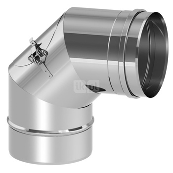 Kolano 87st. fi150mm z wyczystką do nadciśnienia