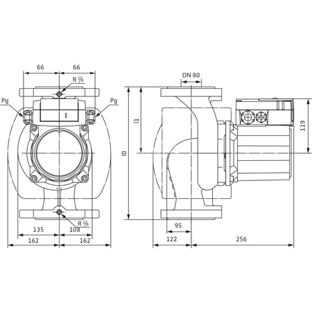Pompa obiegowa WILO TOP-Z 80/10 DM PN10 GG wbudowana , 2900 obr/min3x400V 50 Hz