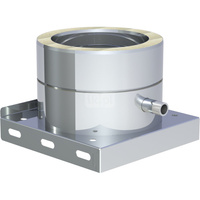 Płyta fundamentowa fi130mm z odpływem skroplin w bok (nypel 1/2)