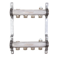 ROZDZIELACZ DO GRZEJNIKÓW, 1" ZE STALI NIERDZEWNEJ 7 OBWODÓW