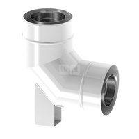 Kolano 87st. fi80/125mm z podporą ekonomic z uszczelką