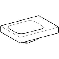 Umywalka iCon Light kompaktowa 38 cm, bez otworu, bez przelewu, z półką z prawej