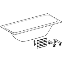 Wanna prostokątna Tawa 170x75, duo, slim, z nogami montażowymi