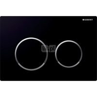 Przycisk uruchamiający Geberit Kappa21, przedni/górny, czarny-chrom bł.-czarny