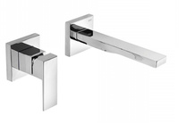 TRES CUADRO Bateria Umywalkowa podtynkowa Chrom