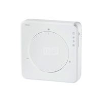 TECEfloor termostat WLTM3-19 - Termostat przewodowy z możliwością doregulowania temperatury o +/- 4 C i manualną zmianą trybu pracy. Możliwość podłączenia zewnętrznego czujnika temp. pomieszczenia - np. w pomieszczeniach o dużej wilgotności lub gdy instal