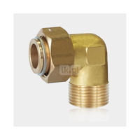 Półśrubunek GW GZ kątowy równoprzelotowy mosiężny 1"X1"