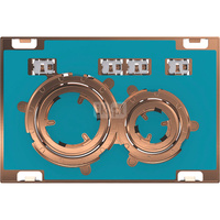 Przycisk uruchamiający Geberit Sigma21, przedni, uniwersalny, pierścienie: czerwone złoto