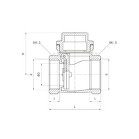 PHA-021 G1/2 WW PN16 Zawór zwrotny klapowy CuZn