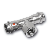 Trójnik SANHA NiroTherm Press Stal nierdzewna (108 mm x 3/4'' x 108 mm) (ZW x GW x ZW)