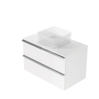 SZAFKA Z BLATEM VIRGO 80 BIAŁA Z CZARNYMI UCHWYTAMI ZMONT