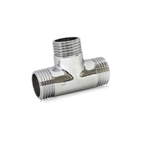 Trójnik GZ GZ GZ mosiężny chromowany 1/2"