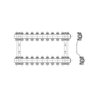PHA-109 12-obwodowy PN10 Rozdzielacz CuZn