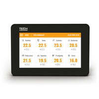 Bezprzewodowy panel kontrolny do listwy L-8e (montaż podtynkowy, kolorowy wyświetlacz) czarny, model M-8n