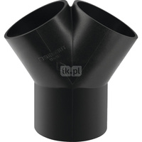 Trójnik 60' GEBERIT HDPE Polietylen110mm x 110mm x 110mm (DN 100 x DN 100 x DN 100) (Króciec z tworzywa sztucznego do spawania/zgrzewania x Króciec z tworzywa sztucznego do spawania/zgrzewania x Króciec z tworzywa sztucznego do spawania/zgrzewania)