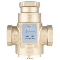 Zawór temperaturowy ATV 336, DN25, Rp1", kvs 9, 60°C