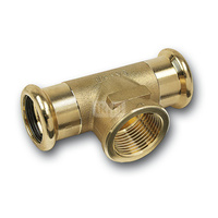 Trójnik SANHA PURAPRESS Brąz (54 mm x 1/2'' x 54 mm) (ZW x GW x ZW)